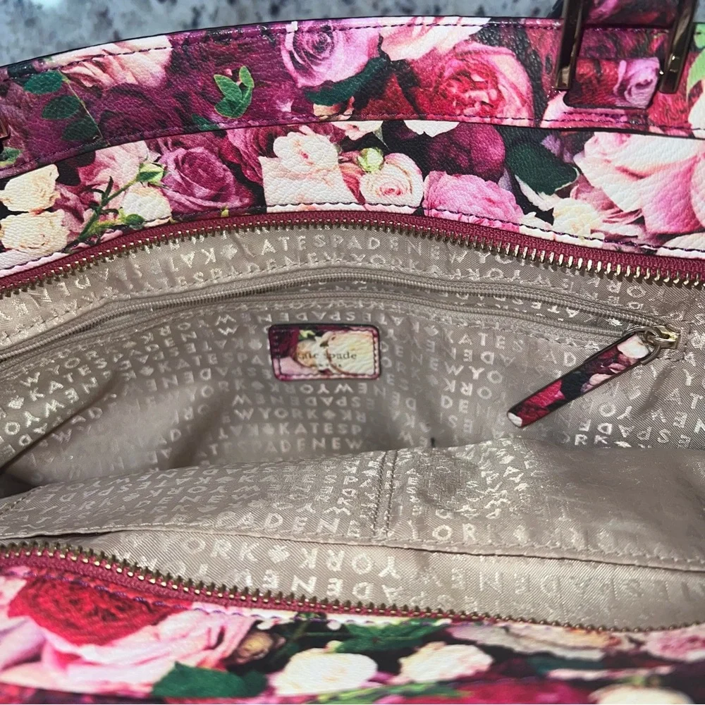 Kate Spade Pink and Red Floral Tote - Picture 6 of 9